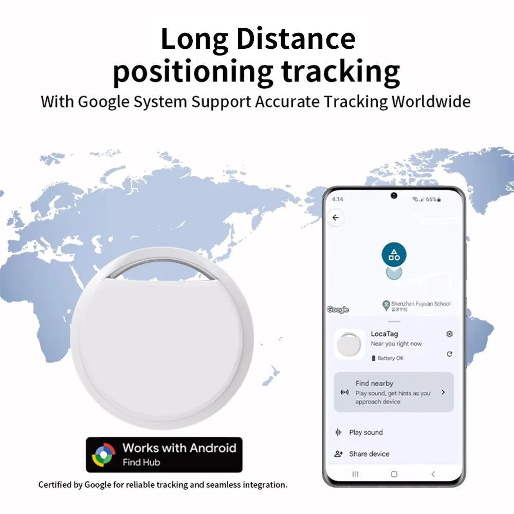 Android Bluetooth Navigation Tracker — Google Find Hub Compatible Key Finder for Samsung, Xiaomi & Pixel