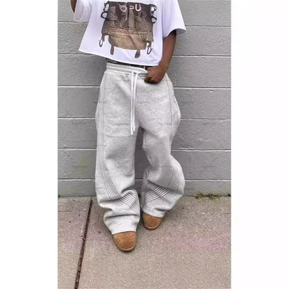 Camo Tactical Jogger Sweatpants — Y2K Embroidered Cargo Pants for Men & Women