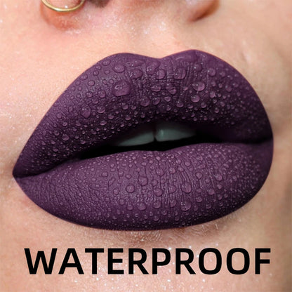 19-Color Matte Velvet Liquid Lipstick — Waterproof Long-Lasting Lip Glaze in Nude, Red & Black Shades