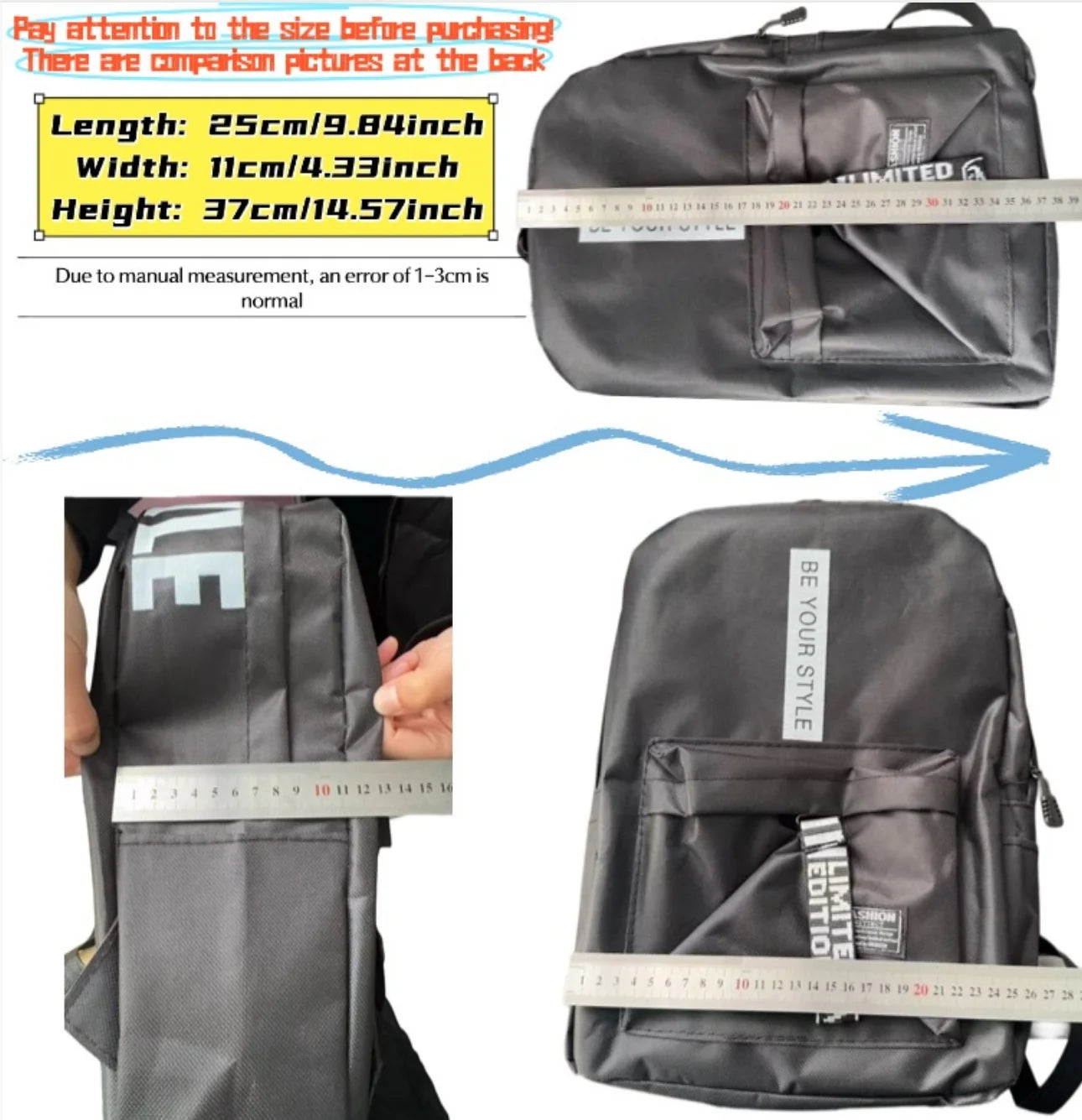 Korean Style Large Capacity Fashion Backpack — Trendy School & Travel Bag for Men & Women