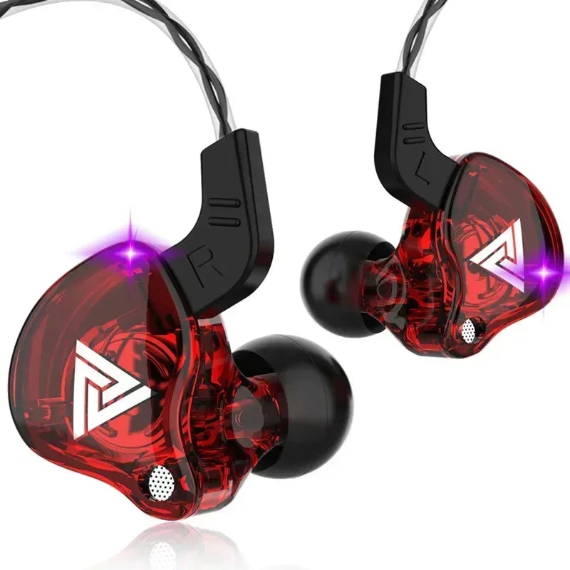 QKZ AK6 In-Ear HIFI Earphones — 6 Dynamic Drivers, Stereo Bass Subwoofer Monitor Earbuds with Mic