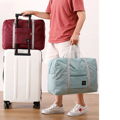 25 L Foldable Travel Duffel Bag with Trolley Sleeve