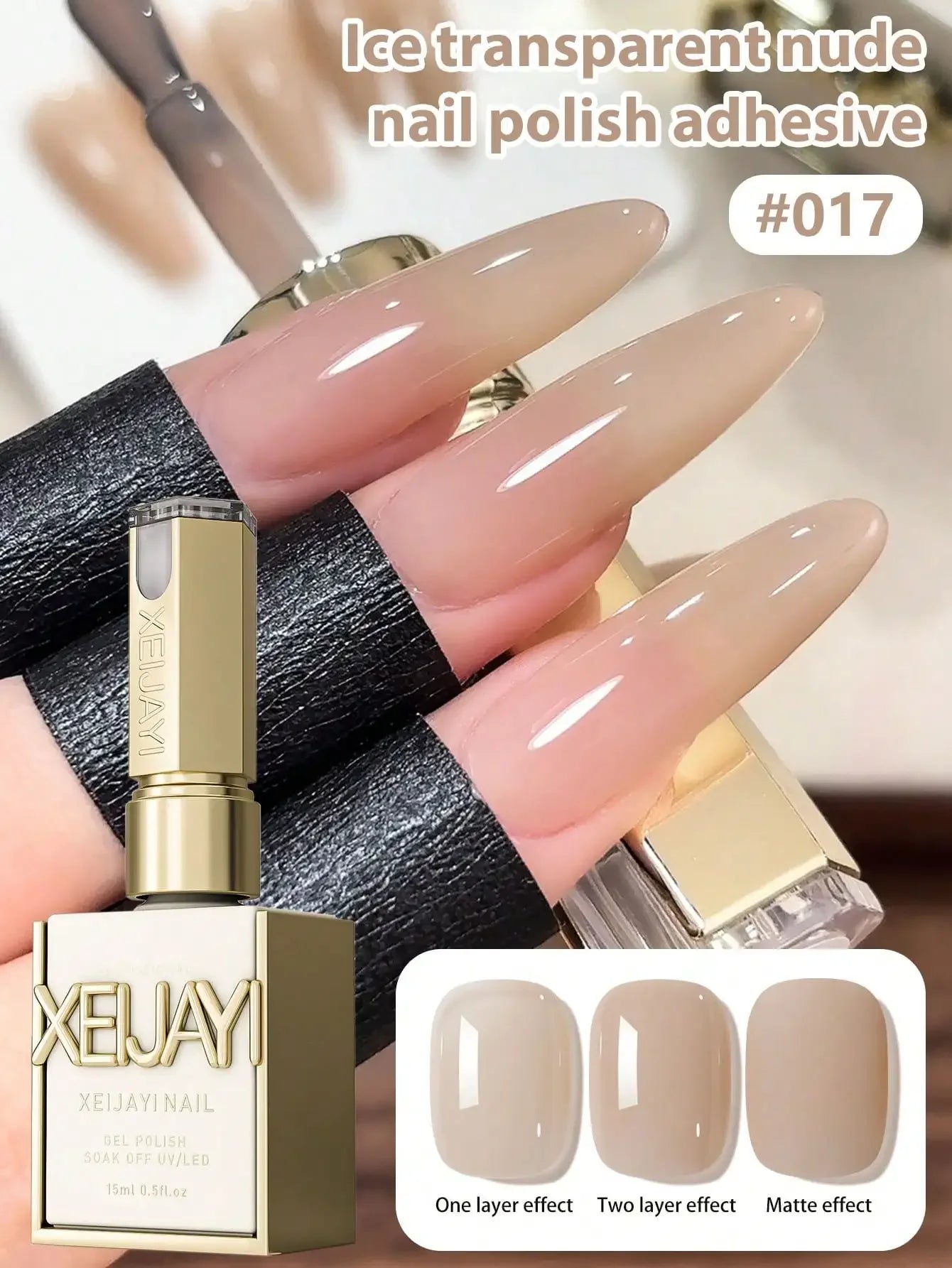 Pale Yellow Gel Nail Polish — Pure Soak-Off No-Wipe UV LED Formula, 15ml