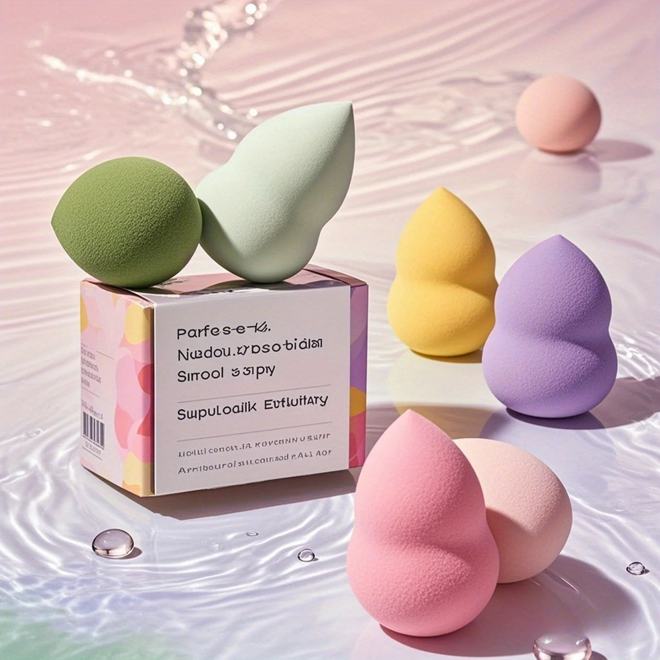 Hydrophilic Egg Makeup Sponge Set — Latex-Free Blenders for Foundation, Powder, Contour & Highlight (7/18 Pcs)