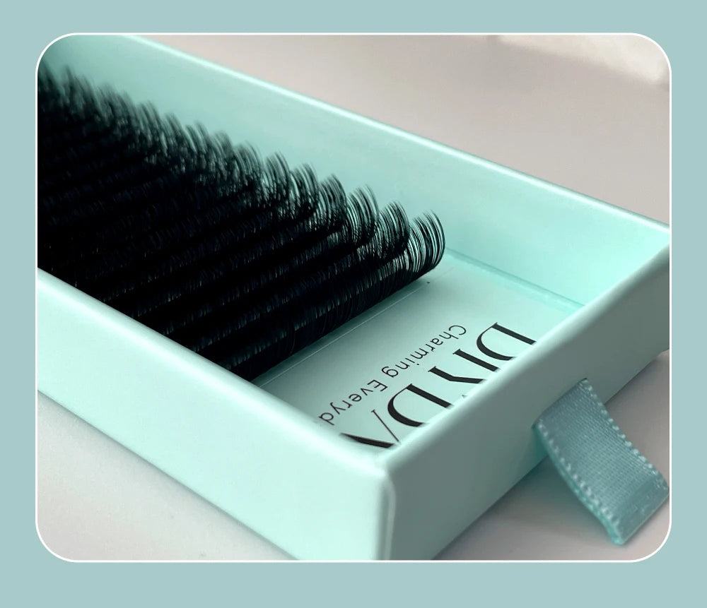 DIYDAY 16-Row Mink Individual Eyelash Extensions — B C CC D DD Curl Natural False Lashes for Makeup