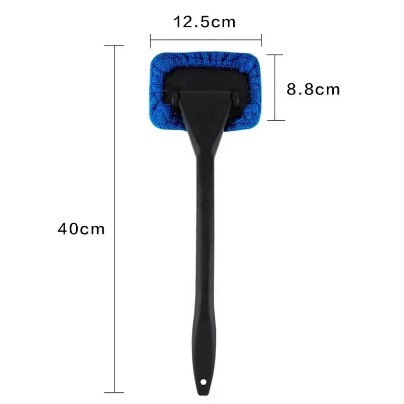 Car Window Cleaner Brush Kit — Long Handle Windshield Cleaning Tool & Interior Auto Glass Wiper