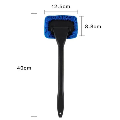 Car Window Cleaner Brush Kit — Long Handle Windshield Cleaning Tool & Interior Auto Glass Wiper