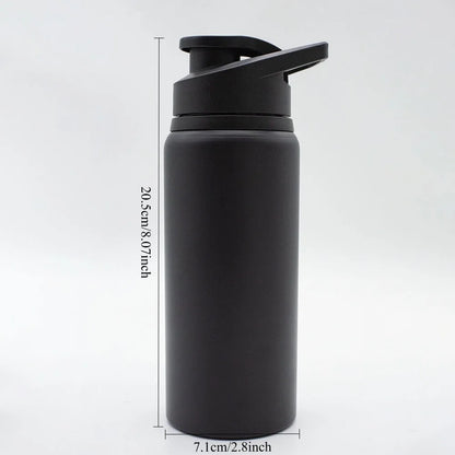 Metal Portable Aluminum Water Bottle — Leakproof Reusable Sports Bottle for Cycling, Hiking & Travel (600ml)