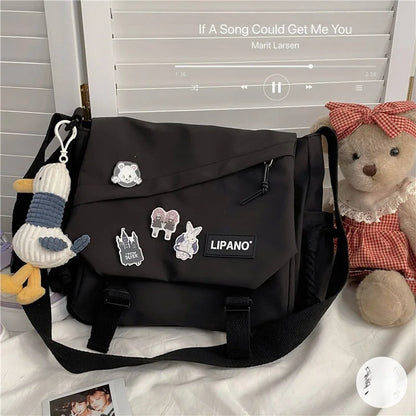 Korean Street Style Crossbody Bag — Versatile Shoulder & Messenger Bag