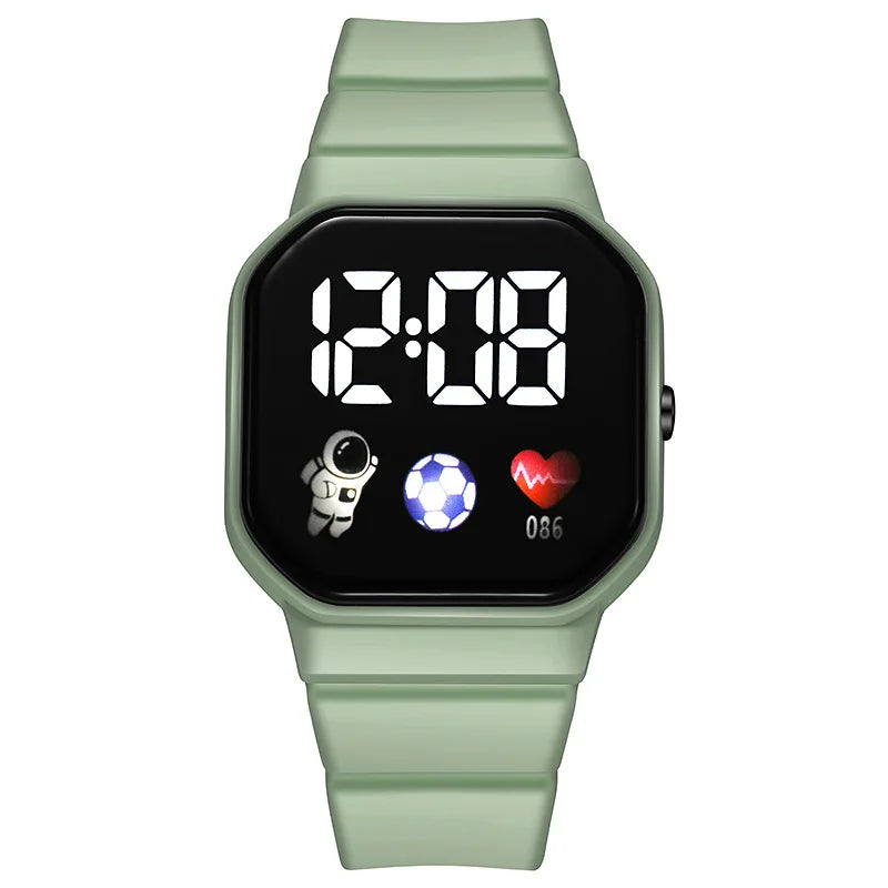 Kids Sport LED Digital Watch — Waterproof Silicone Wristwatch for Boys & Girls