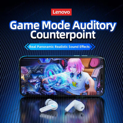 Lenovo GM2 Pro Wireless Gaming Earphones — Bluetooth 5.3, Low Latency Dual Mode, Sports Earbuds with Mic