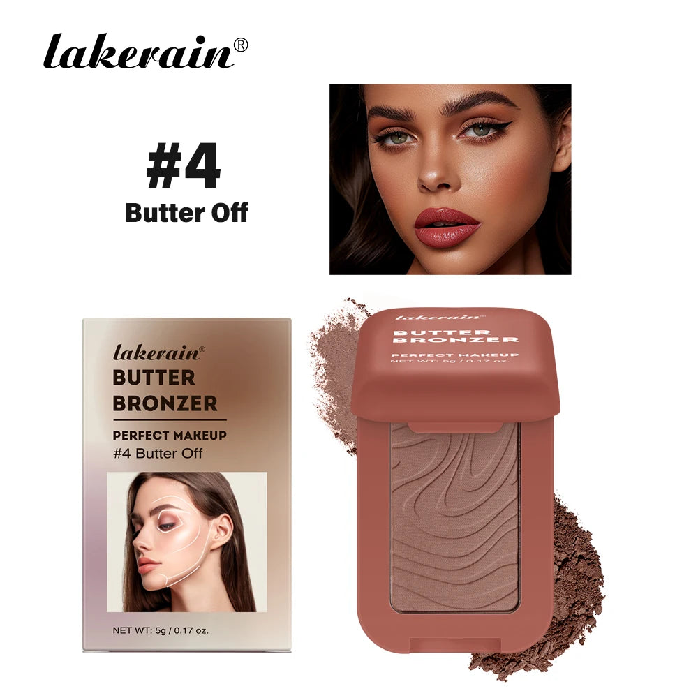 Lakerain Butter Bronzer Cream — Waterproof Shimmer Blush & Silky Monochrome Korean Face Cosmetic for Women