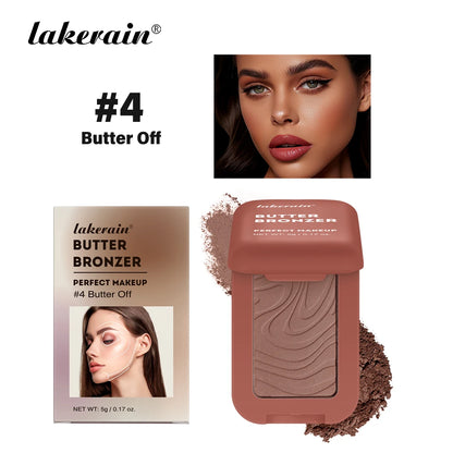 Lakerain Butter Bronzer Cream — Waterproof Shimmer Blush & Silky Monochrome Korean Face Cosmetic for Women