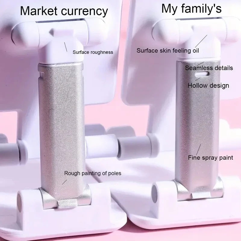 Adjustable Desktop Phone & Tablet Stand — Universal Desk Holder for iPhone, iPad & Xiaomi