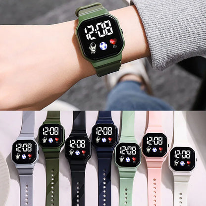 Kids Sport LED Digital Watch — Waterproof Silicone Wristwatch for Boys & Girls
