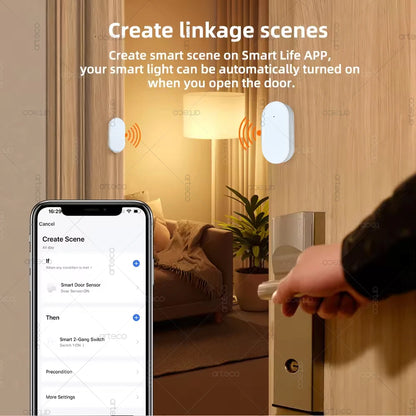 ZigBee Smart Door & Window Sensor — Magnetic Contact Open/Close Detector for Smart Home Security