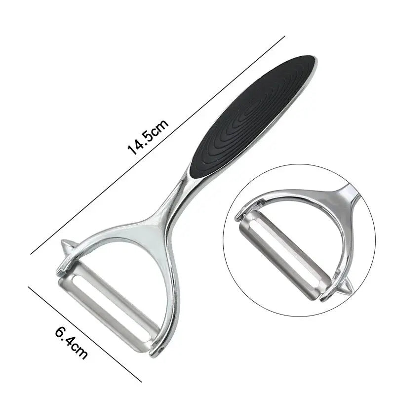 Stainless Steel Multi-Function Vegetable & Fruit Peeler — Carrot Grater & Kitchen Peeling Tool