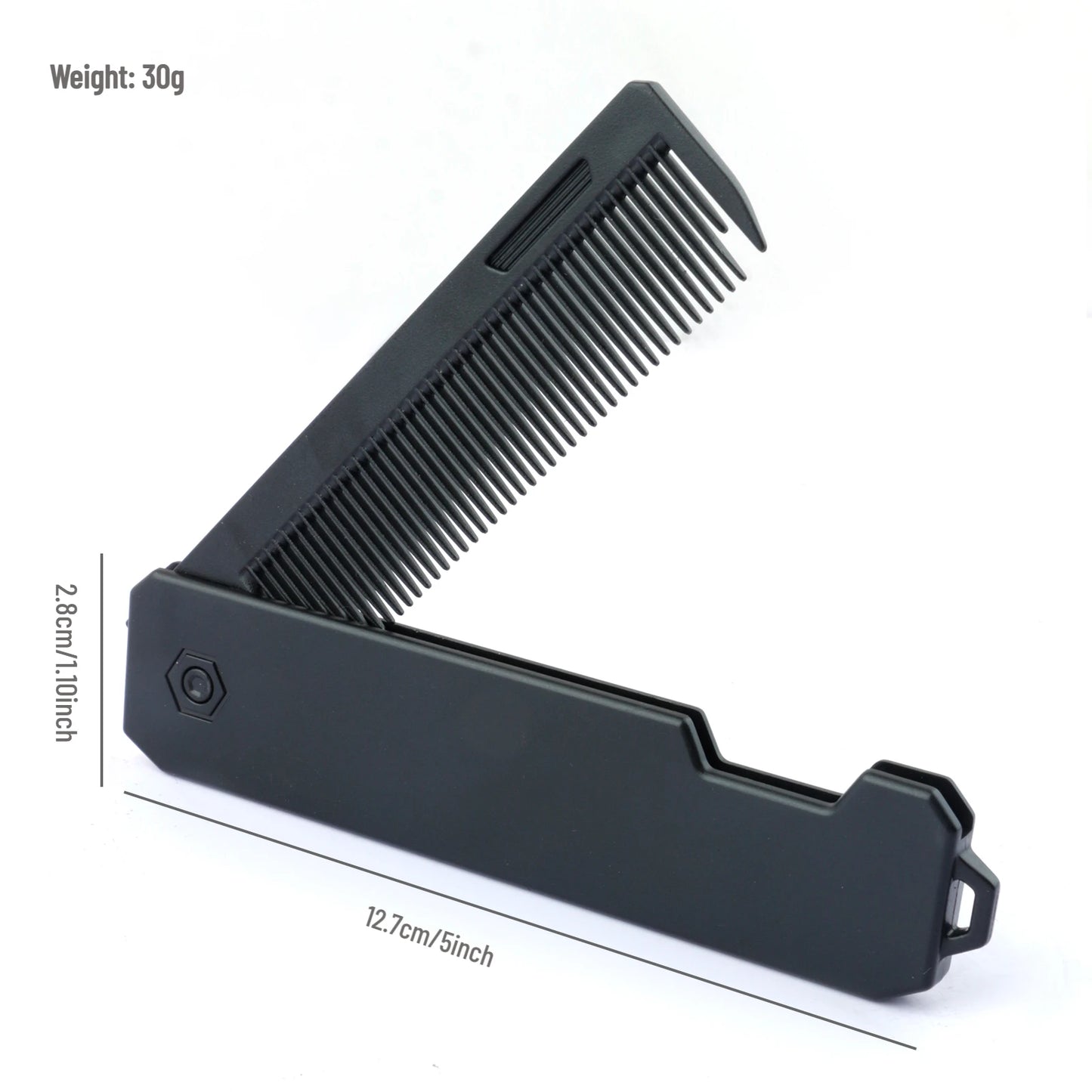 Pocket Folding Wide Tooth Comb Set — 1/2/3-in-1 Plastic Oil Head, Beard & Barber Styling Combs