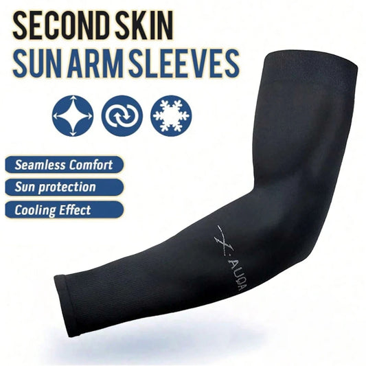 Sun Protection Ice Silk Arm Sleeves — 3 Pairs Unisex UV Guard for Cycling, Driving & Fishing