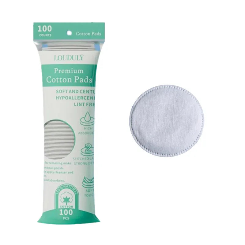 Disposable Makeup Remover Cotton Pads — Soft Dual-Sided Facial Cleansing Rounds for Daily Use & Nail Polish Removal