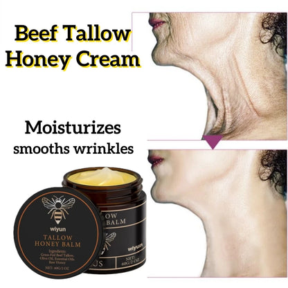 Tallow Honey Glow Cream — Hydrating Face & Body Moisturizer for Firming & Brightening