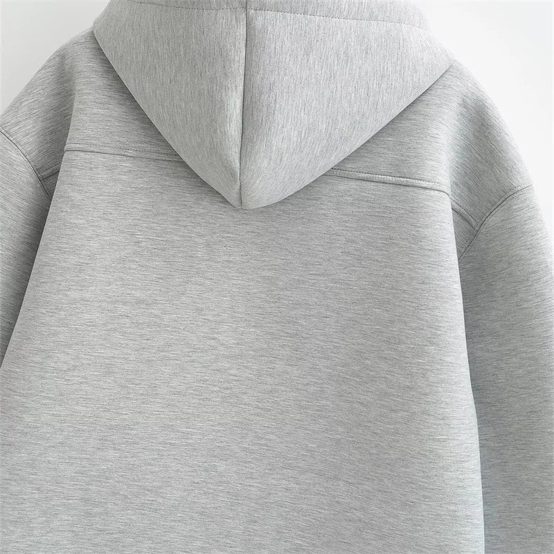 KEYANKETIAN Oversized Zip-Up Hoodie — Unisex High Street Sweatshirt