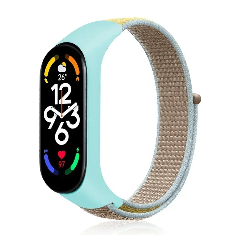Nylon Sport Strap for Xiaomi Mi Band 3 4 5 6 7 — Soft Adjustable Replacement Wristband