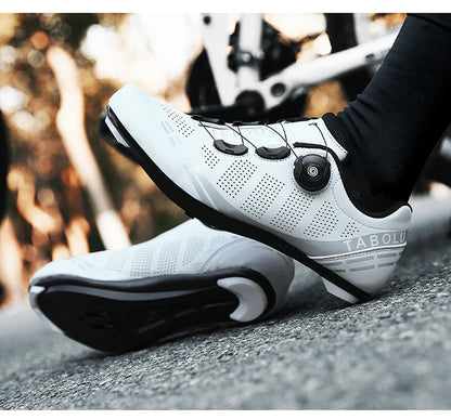 MTB Cycling Shoes with Self-Locking Cleats — Men's & Women's Road Bike Racing Bicycle Footwear