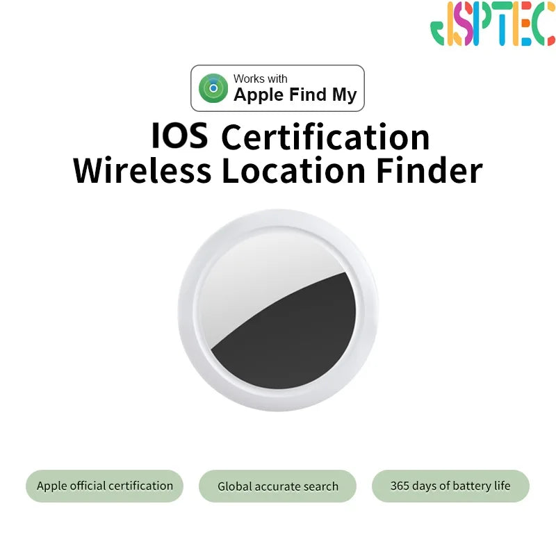 JSPTEC Bluetooth GPS Tracker — IPX5 Waterproof Mini Finder for Kids, Pets, Elderly & Keys (iOS)