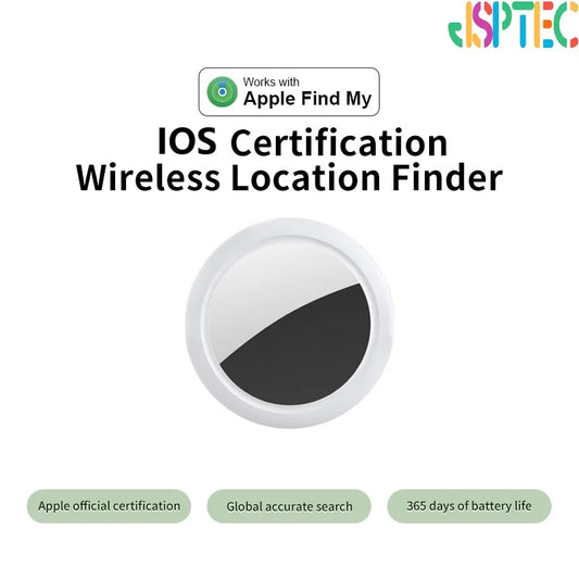 JSPTEC Bluetooth GPS Tracker — IPX5 Waterproof Mini Finder for Kids, Pets, Elderly & Keys (iOS)
