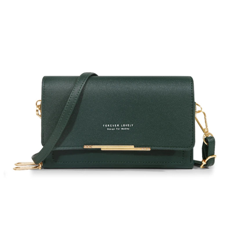 Women's Korean Multi-Card Wallet — Large Capacity Casual Shoulder Bag & Mobile Phone Purse