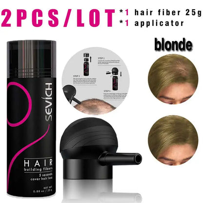 SEVICH Hair Building Fiber Set — Instant Volume & Coverage for Thinning Hair