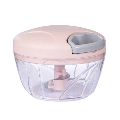 Manual Meat Mincer & Garlic Chopper — 500/900ml Rotate Press Crusher for Vegetables & Onions