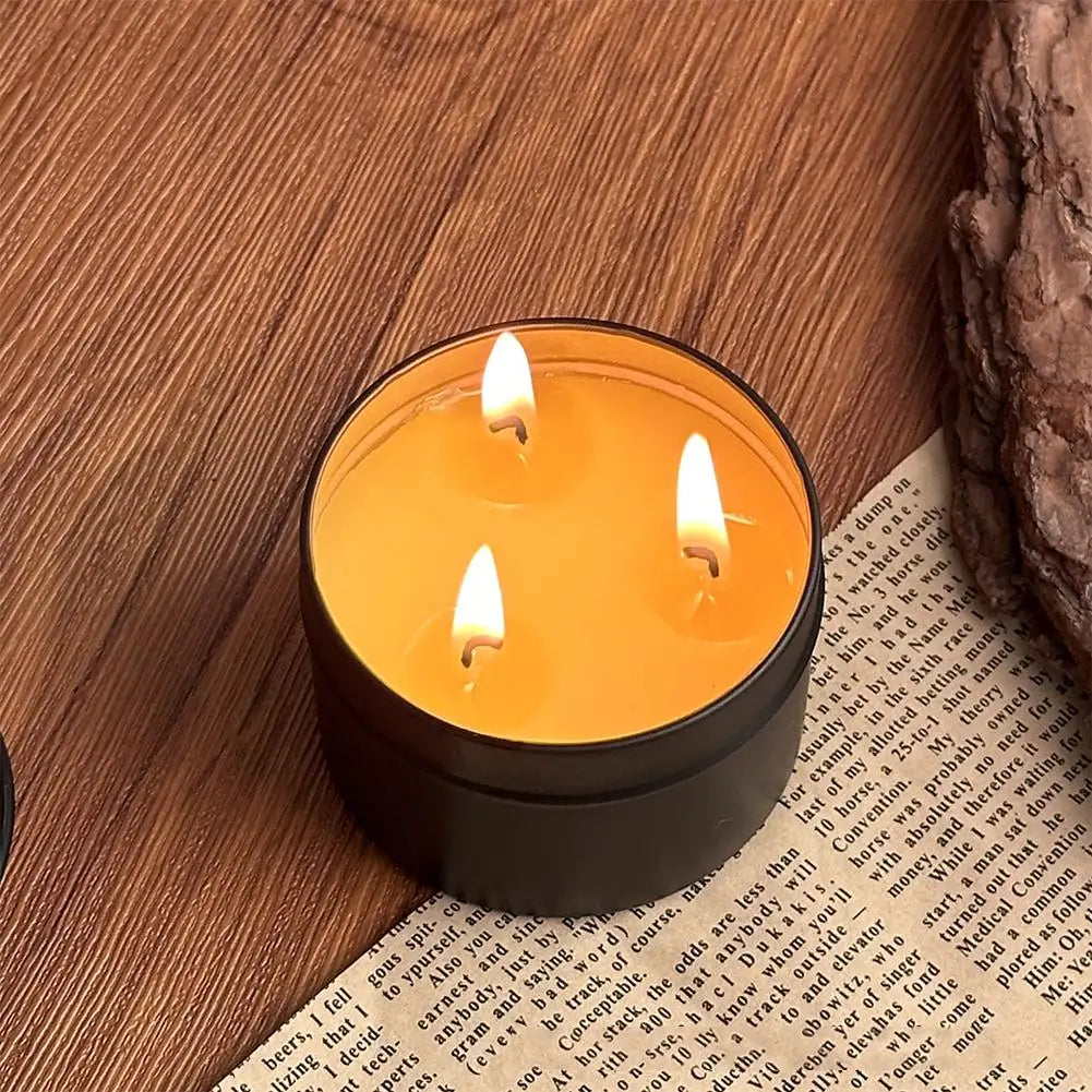 36-Hour Emergency Beeswax Survival Candle — 3-Wick Long Lasting Aroma Candle for Home & Camping