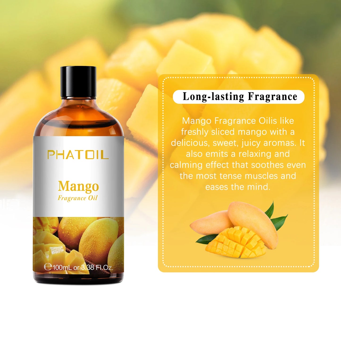 PHATOIL Aromatherapy Fragrance Oil 100ml — Premium Diffuser & Home Scent