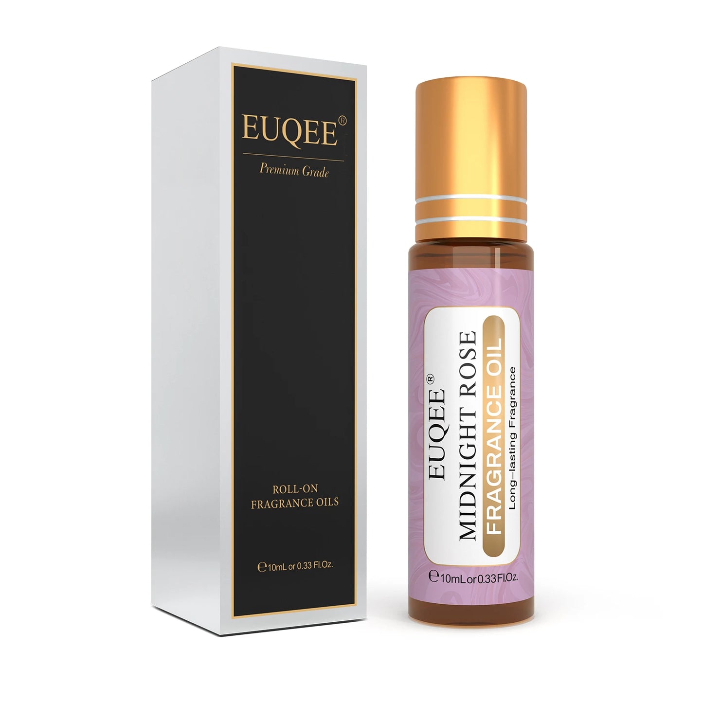 EUQEE 10ml Roll-On Fragrance Oil — Long Lasting Scent in La Vie Est Belle, CHANCE, J'adore, Cotton, Strawberry & Mango