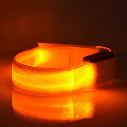 LED Safety Armband Light — USB Rechargeable Running & Cycling Wristband