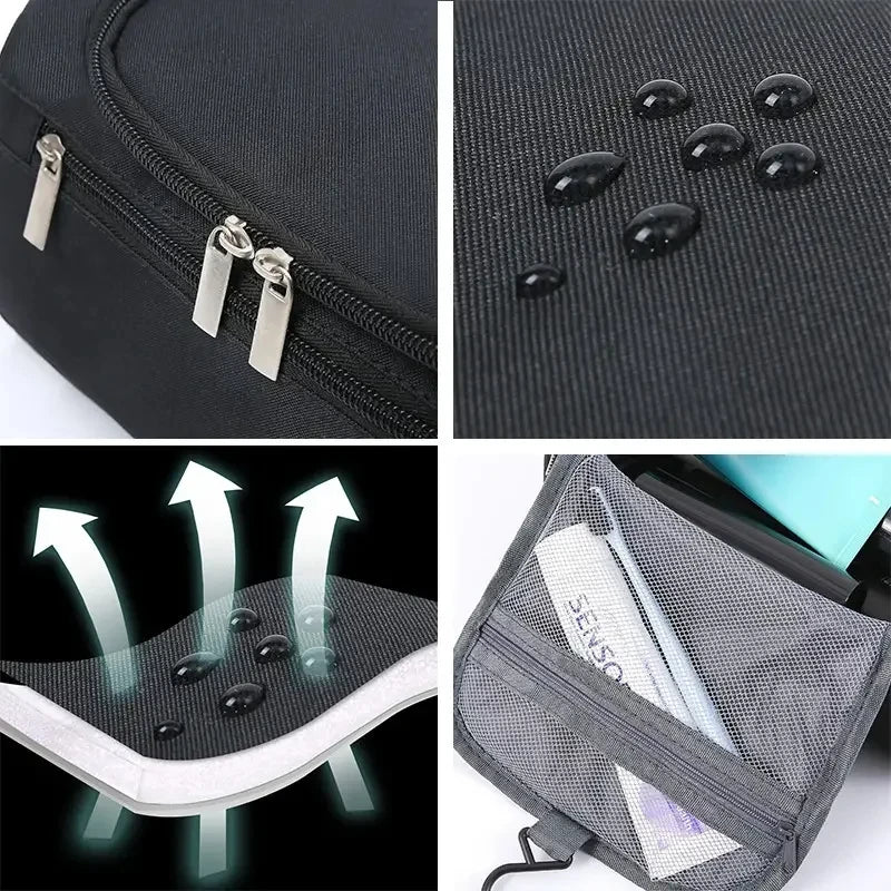 Leather Toiletry Bag — Hanging Dopp Kit for Men & Women