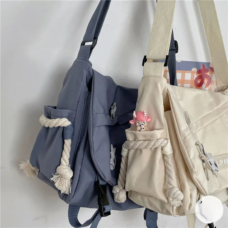 Korean Street Style Crossbody Bag — Versatile Shoulder & Messenger Bag