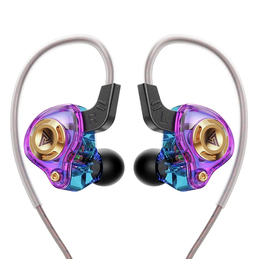 QKZ AK6 In-Ear HIFI Earphones — 6 Dynamic Drivers, Stereo Bass Subwoofer Monitor Earbuds with Mic