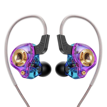 QKZ AK6 In-Ear HIFI Earphones — 6 Dynamic Drivers, Stereo Bass Subwoofer Monitor Earbuds with Mic