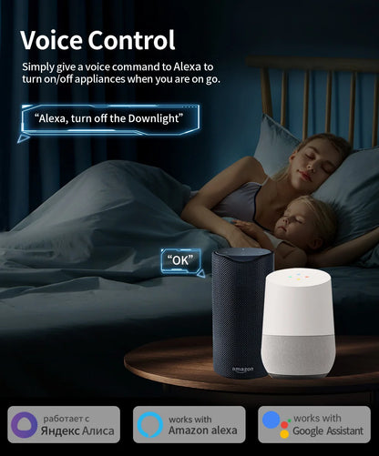TNCE Tuya Smart Plug — WiFi & Zigbee 3.0 EU Socket with Power Monitor, 16A/20A, Alexa & Google Home