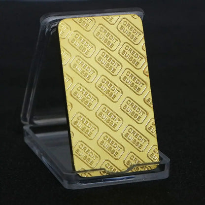 Gold-Tone Replica Bullion Bar Collectible – 50 mm