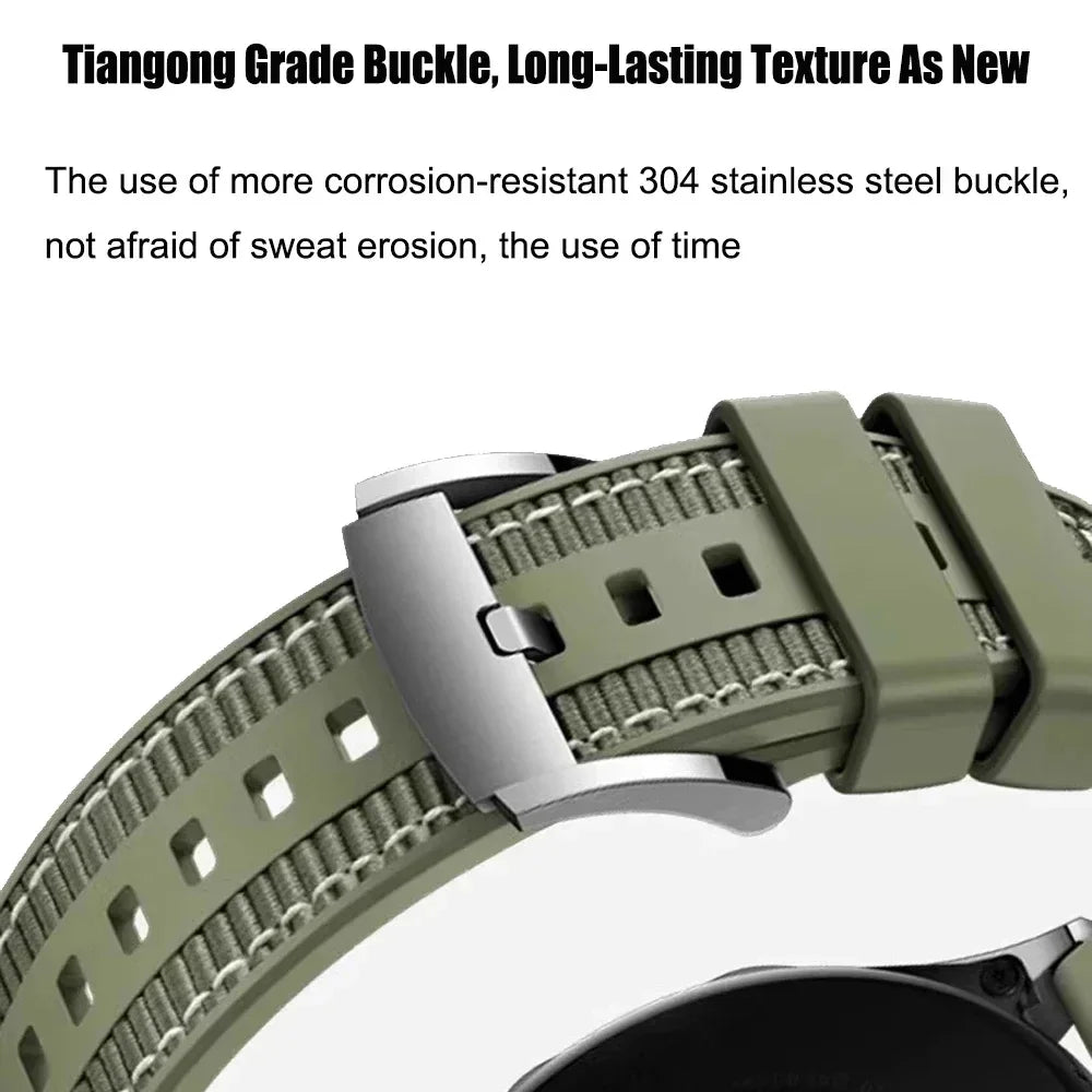 22mm Nylon Sport Watch Band — Compatible with Huawei & Samsung Galaxy Watch