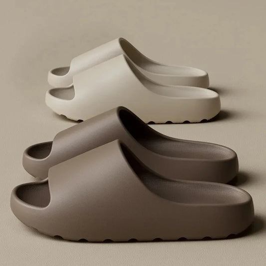 Coconut Cloud Thick-Sole EVA Slides — Soft Beach Sandals for Men & Women
