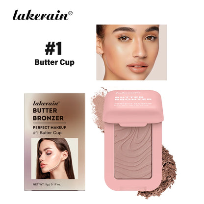 Lakerain Butter Bronzer Cream — Waterproof Shimmer Blush & Silky Monochrome Korean Face Cosmetic for Women