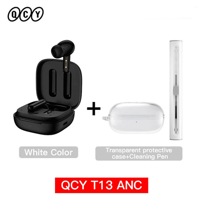 QCY T13 ANC Wireless Earbuds — Bluetooth 5.3, Active Noise Cancellation & 4-Mic ENC for Clear Calls