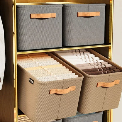 Foldable Clothes Organizer Storage Box — Large Capacity Wardrobe Drawer for Pants, Sweaters & Underwear