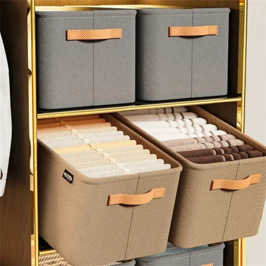 Foldable Clothes Organizer Storage Box — Large Capacity Wardrobe Drawer for Pants, Sweaters & Underwear