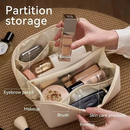 Pillow Makeup Bag — Luxury Travel Cosmetic Organizer for Women